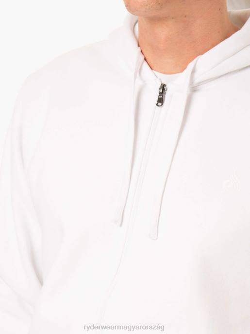ruházat Ryderwear nélkülözhetetlen cipzáras kabát fehér férfiak B48F1369