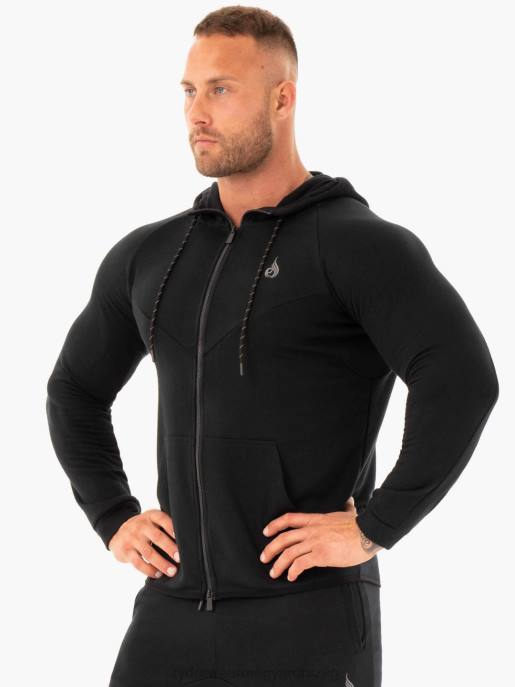 ruházat Ryderwear sportos cipzáras kapucnis kabát fekete férfiak B48F1416