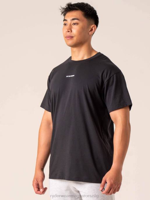 ruházat Ryderwear előjön túlméretezett póló kifakult fekete férfiak B48F1280