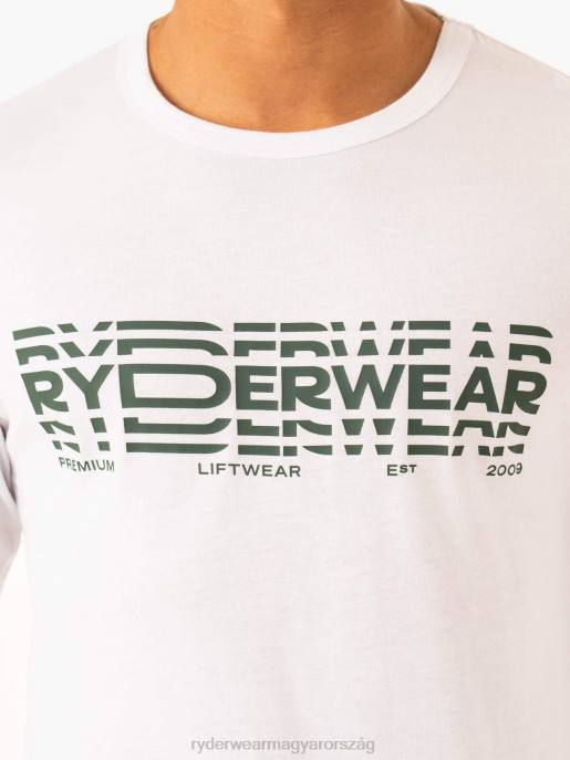 ruházat Ryderwear grafikus hosszú ujjú póló fehér férfiak B48F1251