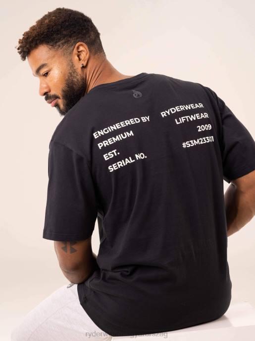 ruházat Ryderwear ipari túlméretezett póló fekete férfiak B48F1200