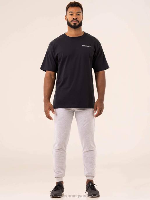 ruházat Ryderwear ipari túlméretezett póló fekete férfiak B48F1200