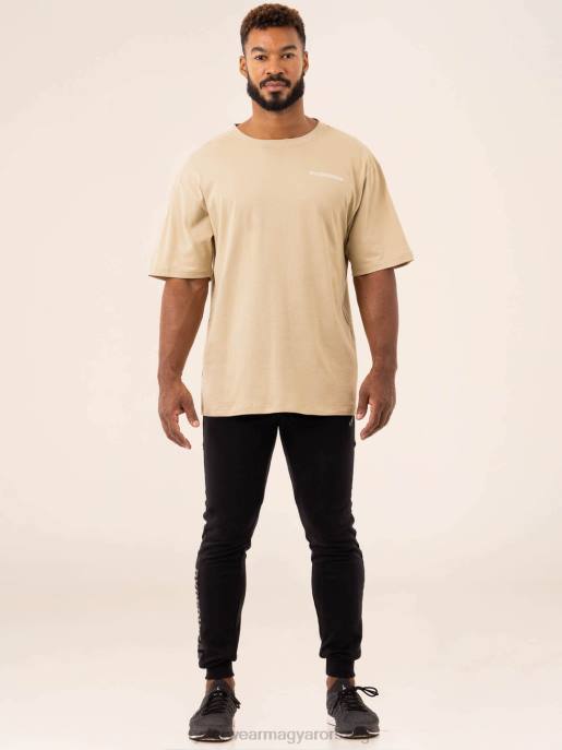 ruházat Ryderwear ipari túlméretezett póló homokkő férfiak B48F1202