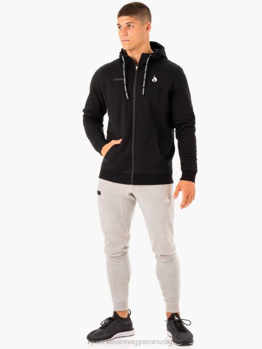 ruházat Ryderwear töltsd fel a cipzáras kapucnis pulcsit fekete férfiak B48F1381