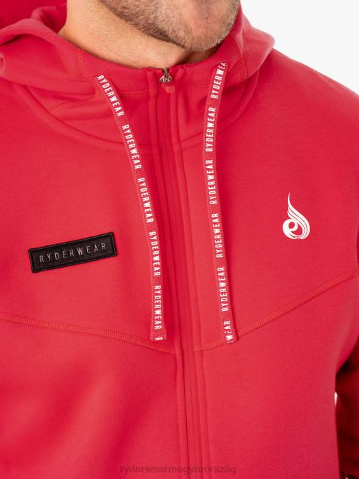 ruházat Ryderwear töltsd fel a cipzáras kapucnis pulcsit piros férfiak B48F1380