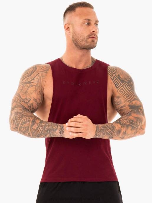 ruházat Ryderwear aktív vattagolyós tartály Burgundia férfiak B48F1355