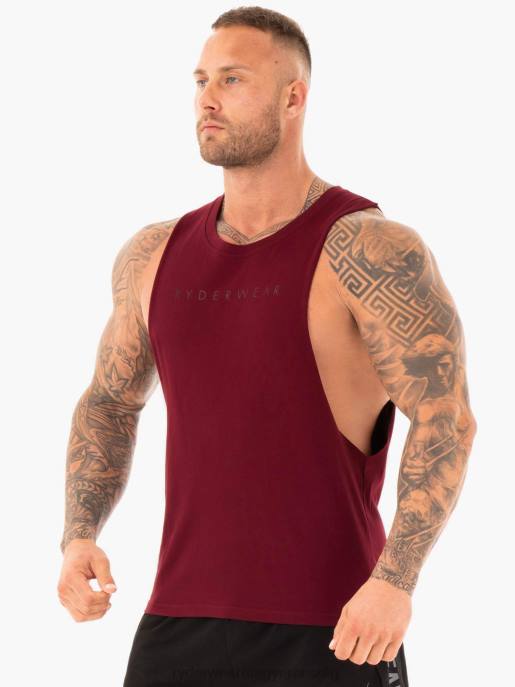 ruházat Ryderwear aktív vattagolyós tartály Burgundia férfiak B48F1355
