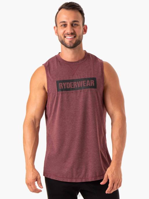 ruházat Ryderwear vasballer tank bordó márga férfiak B48F1347