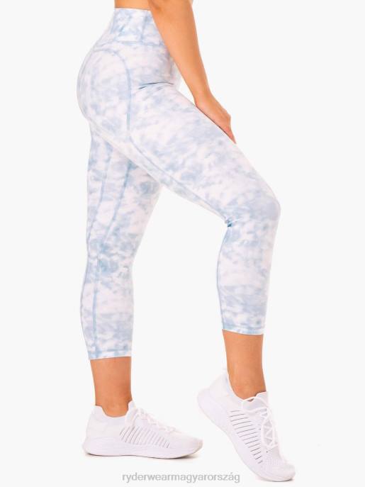ruházat Ryderwear 7/8-as leggings acélkék nyakkendőfesték nők B48F132