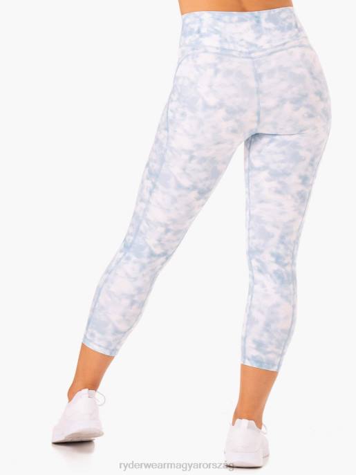 ruházat Ryderwear 7/8-as leggings acélkék nyakkendőfesték nők B48F132