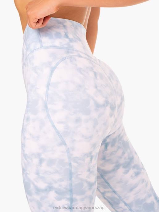 ruházat Ryderwear 7/8-as leggings acélkék nyakkendőfesték nők B48F132