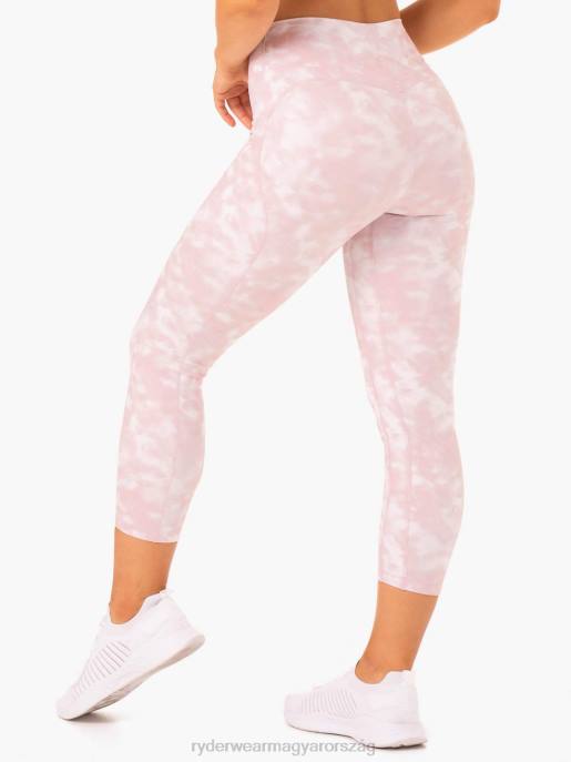ruházat Ryderwear 7/8-as leggings mályva rózsaszín nyakkendőfesték nők B48F133