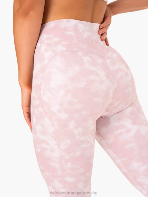 ruházat Ryderwear 7/8-as leggings mályva rózsaszín nyakkendőfesték nők B48F133
