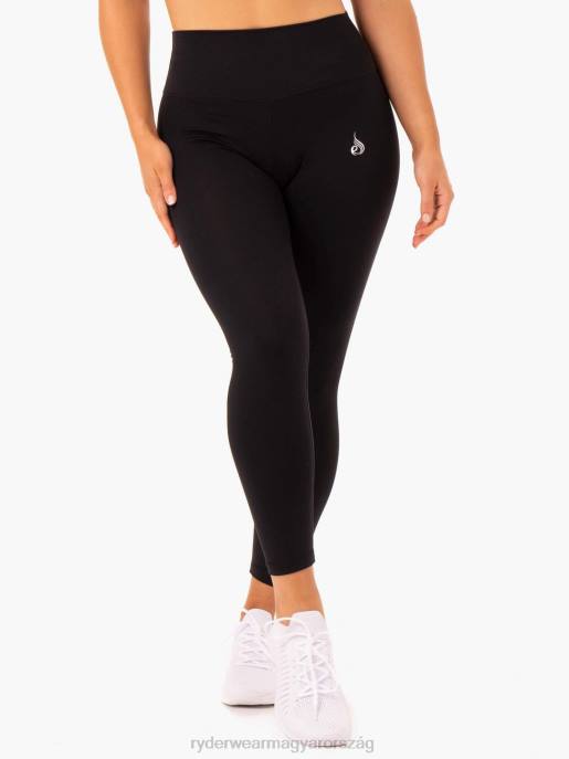 ruházat Ryderwear alap teljes hosszúságú magas derekú leggings fekete nők B48F142