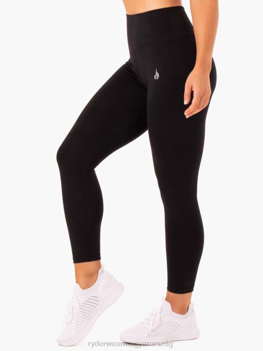 ruházat Ryderwear alap teljes hosszúságú magas derekú leggings fekete nők B48F142