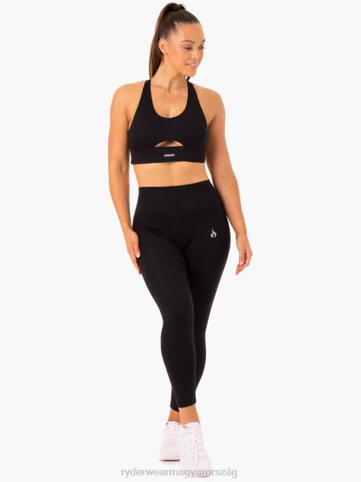 ruházat Ryderwear alap teljes hosszúságú magas derekú leggings fekete nők B48F142
