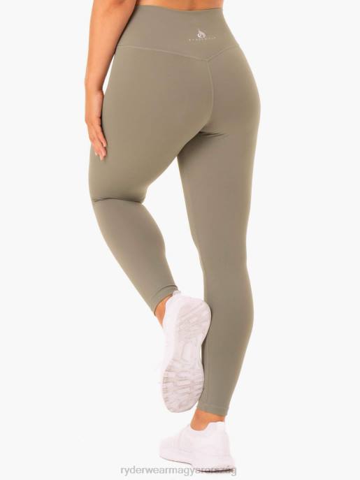 ruházat Ryderwear alap teljes hosszúságú magas derekú leggings khaki nők B48F143