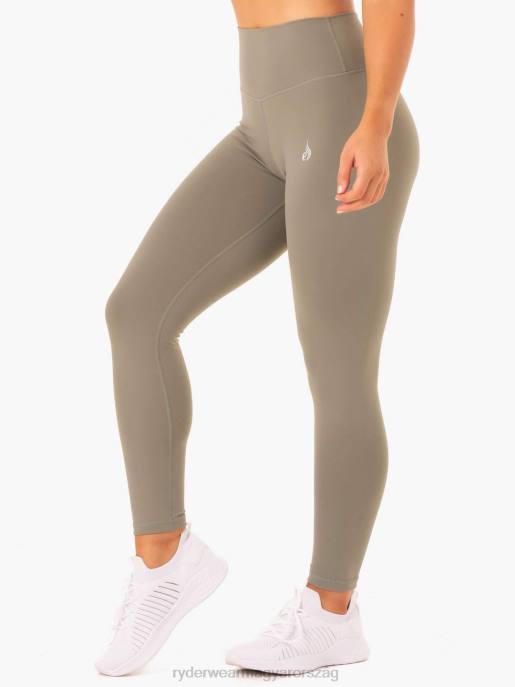 ruházat Ryderwear alap teljes hosszúságú magas derekú leggings khaki nők B48F143