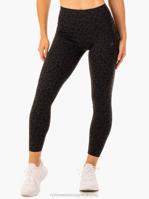 ruházat Ryderwear alkalmazkodni magas derekú scrunch leggingshez fekete leopárd nők B48F94