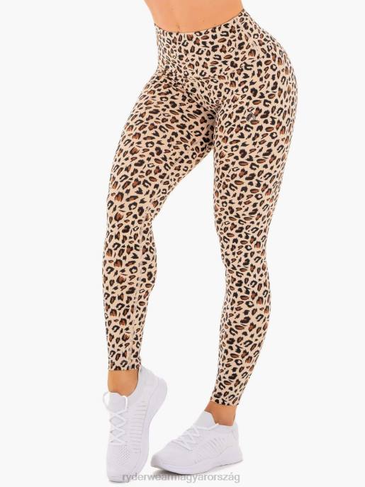 ruházat Ryderwear alkalmazkodni magas derekú scrunch leggingshez meztelen leopárd nők B48F158