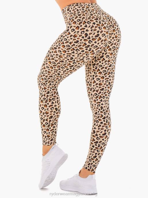 ruházat Ryderwear alkalmazkodni magas derekú scrunch leggingshez meztelen leopárd nők B48F158