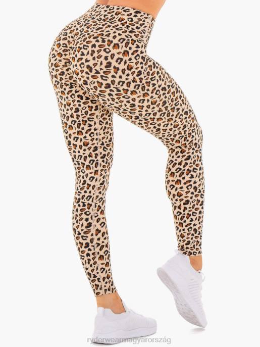 ruházat Ryderwear alkalmazkodni magas derekú scrunch leggingshez meztelen leopárd nők B48F158