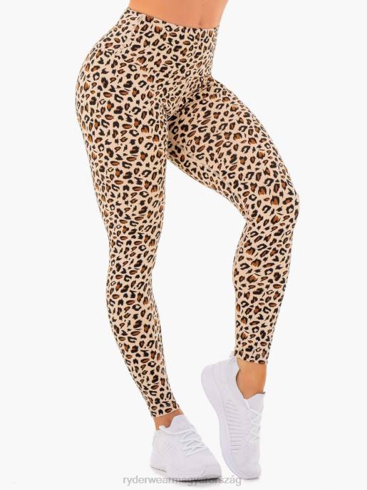ruházat Ryderwear alkalmazkodni magas derekú scrunch leggingshez meztelen leopárd nők B48F158