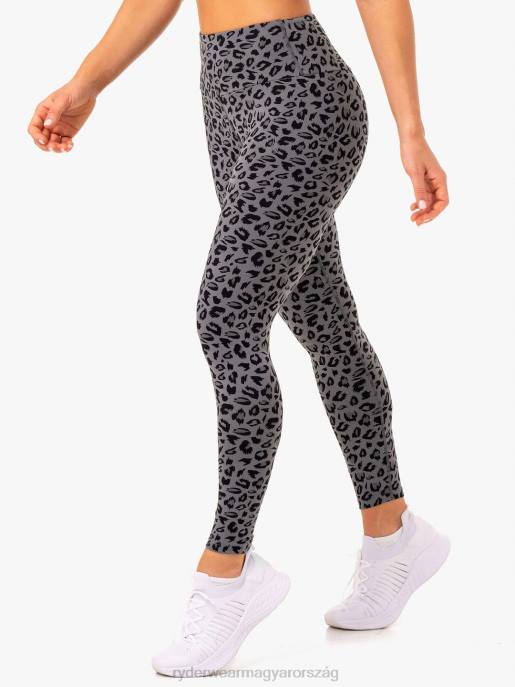 ruházat Ryderwear alkalmazkodni magas derekú scrunch leggingshez szürke leopárd nők B48F1112
