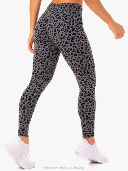 ruházat Ryderwear alkalmazkodni magas derekú scrunch leggingshez szürke leopárd nők B48F1112