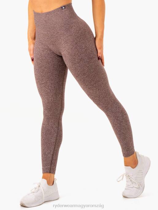 ruházat Ryderwear bordás varrat nélküli leggings csokoládé márga nők B48F106