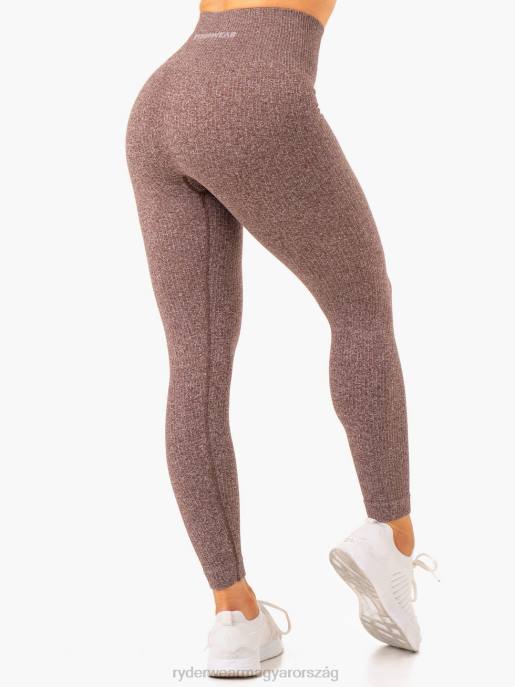 ruházat Ryderwear bordás varrat nélküli leggings csokoládé márga nők B48F106