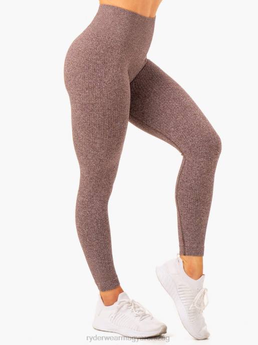 ruházat Ryderwear bordás varrat nélküli leggings csokoládé márga nők B48F106