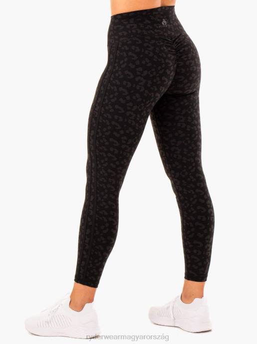 ruházat Ryderwear evolution magas derekú scrunch leggings fekete leopárd nők B48F102
