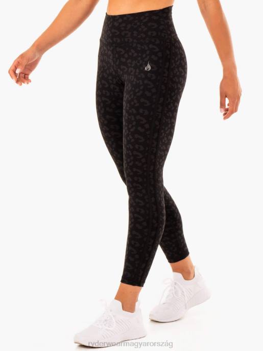 ruházat Ryderwear evolution magas derekú scrunch leggings fekete leopárd nők B48F102