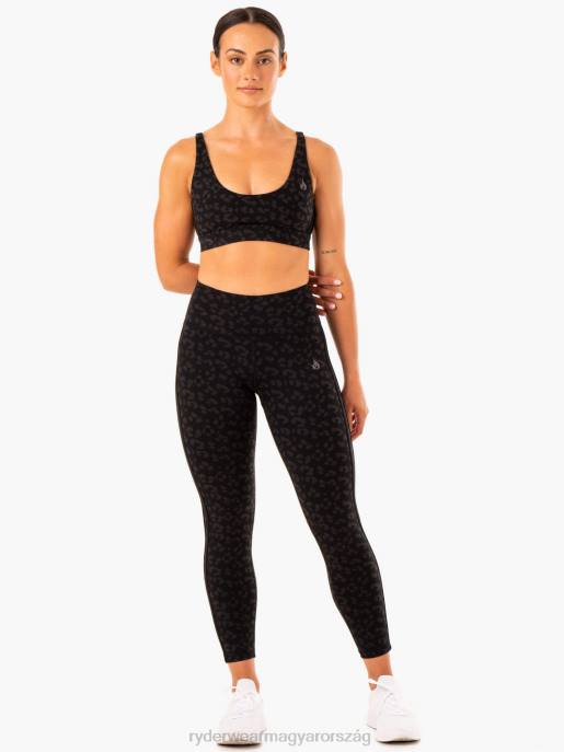 ruházat Ryderwear evolution magas derekú scrunch leggings fekete leopárd nők B48F102