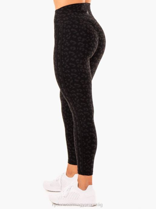 ruházat Ryderwear evolution magas derekú scrunch leggings fekete leopárd nők B48F102