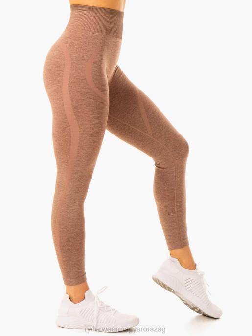 ruházat Ryderwear excel varrat nélküli magas derekú leggings mokkamárga nők B48F89