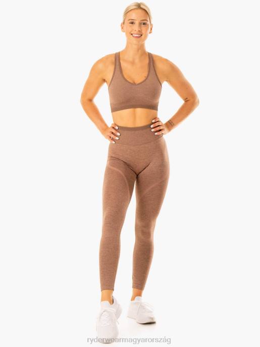 ruházat Ryderwear excel varrat nélküli magas derekú leggings mokkamárga nők B48F89