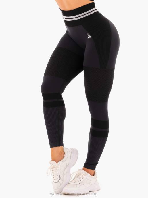 ruházat Ryderwear freestyle varrat nélküli magas derekú leggings fekete nők B48F180