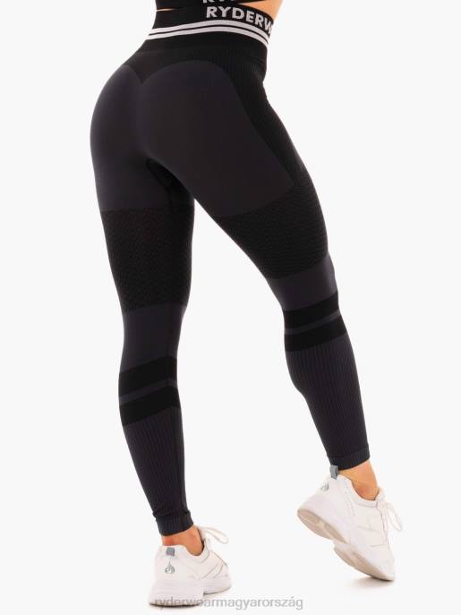 ruházat Ryderwear freestyle varrat nélküli magas derekú leggings fekete nők B48F180
