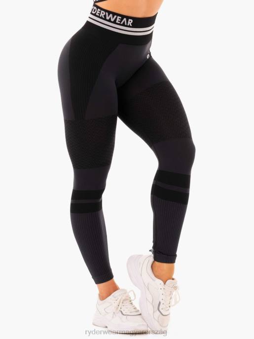 ruházat Ryderwear freestyle varrat nélküli magas derekú leggings fekete nők B48F180