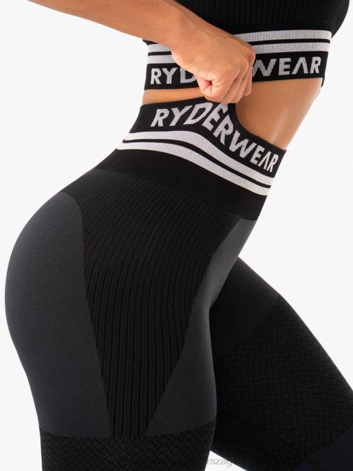 ruházat Ryderwear freestyle varrat nélküli magas derekú leggings fekete nők B48F180