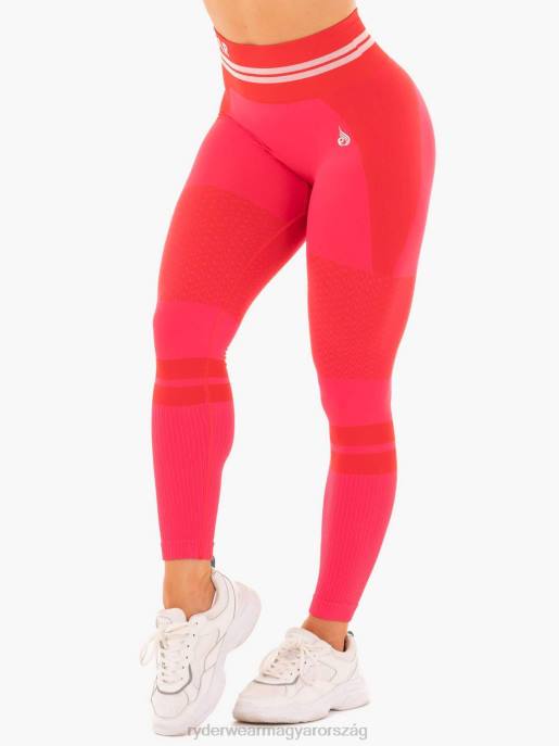 ruházat Ryderwear freestyle varrat nélküli magas derekú leggings piros nők B48F181