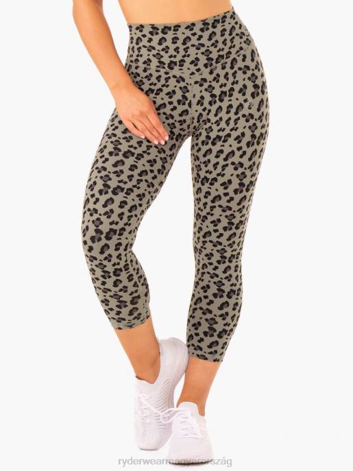 ruházat Ryderwear hibrid 7/8 leggings khaki leopárd nők B48F139