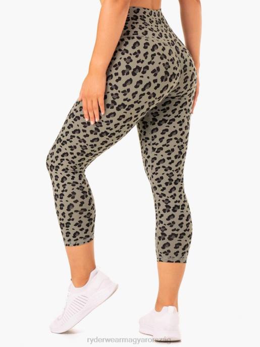 ruházat Ryderwear hibrid 7/8 leggings khaki leopárd nők B48F139