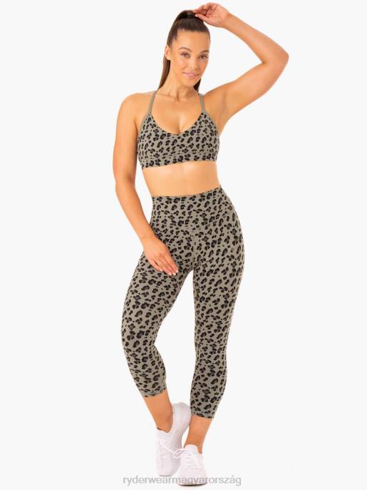 ruházat Ryderwear hibrid 7/8 leggings khaki leopárd nők B48F139