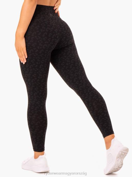 ruházat Ryderwear hibrid teljes hosszúságú leggings fekete leopárd nők B48F134