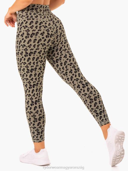 ruházat Ryderwear hibrid teljes hosszúságú leggings khaki leopárd nők B48F136