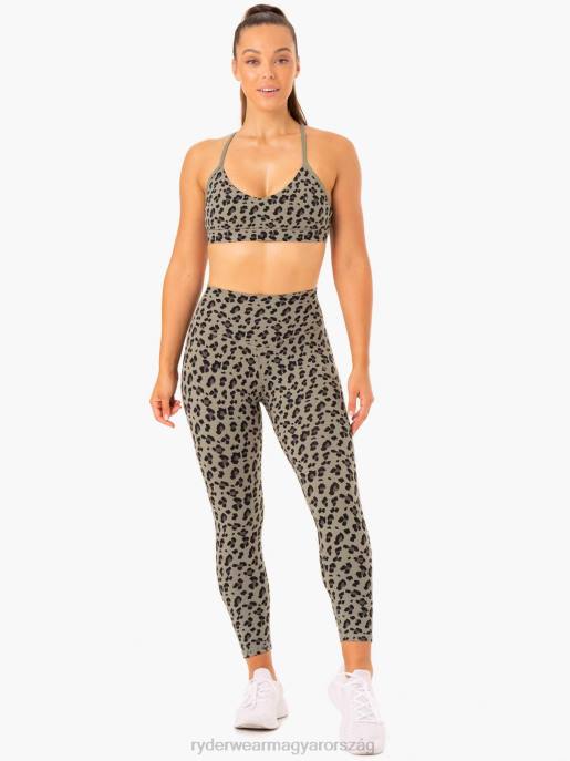 ruházat Ryderwear hibrid teljes hosszúságú leggings khaki leopárd nők B48F136