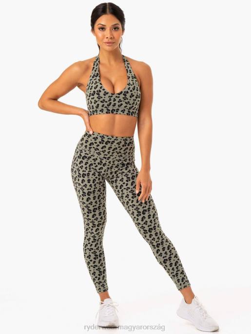ruházat Ryderwear hibrid teljes hosszúságú leggings khaki leopárd nők B48F136